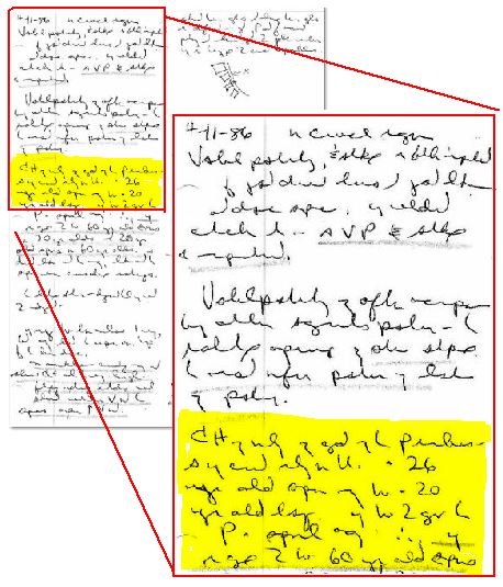 A page of class notes using Jot writing.